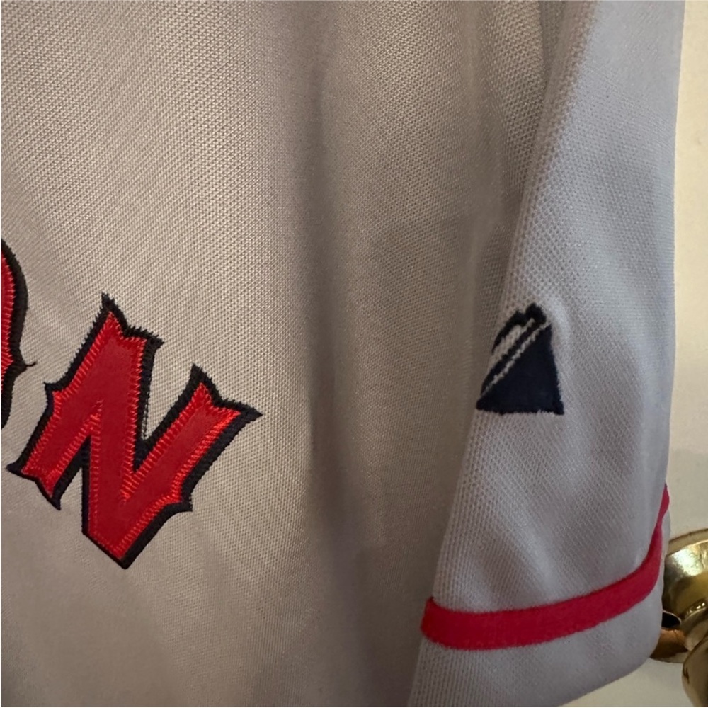 Majestic Boston Gray and Red Ortiz 34 Authentic Jersey - Picture 4 of 8